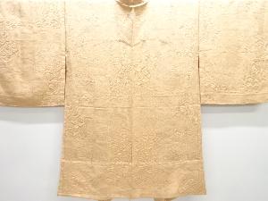 大正ロマン　扇面に家屋・草花模様織り出し一つ紋羽織